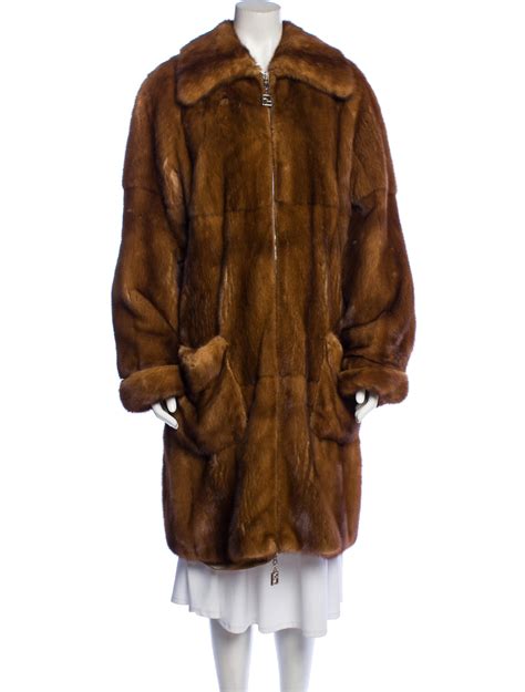 fendi mink coat fur cuoio|Fendi Vintage Mink Fur Coat .